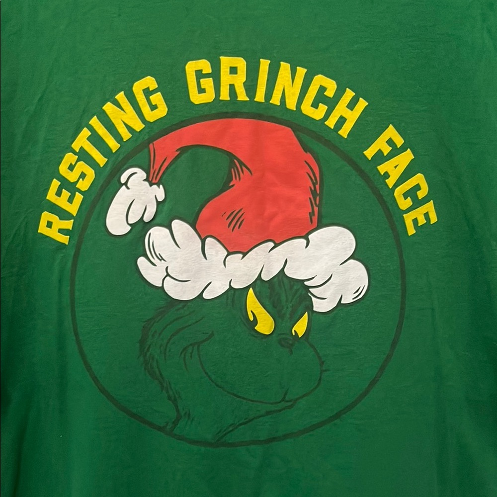 The Grinch Who Stole Christmas Resting Grinch Face Large Shirt